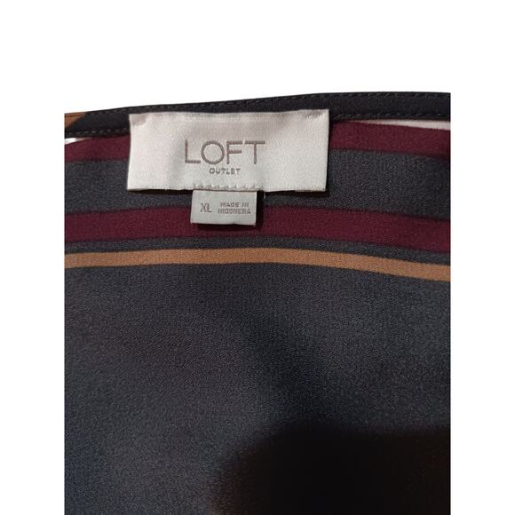 LOFT Blouse Top Cami‎ Sleeveless Career Office Professional Chic XL Neutrals - Picture 4 of 7